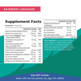 Ionic Fizz Super D-K Calcium Plus 272g nutritional information