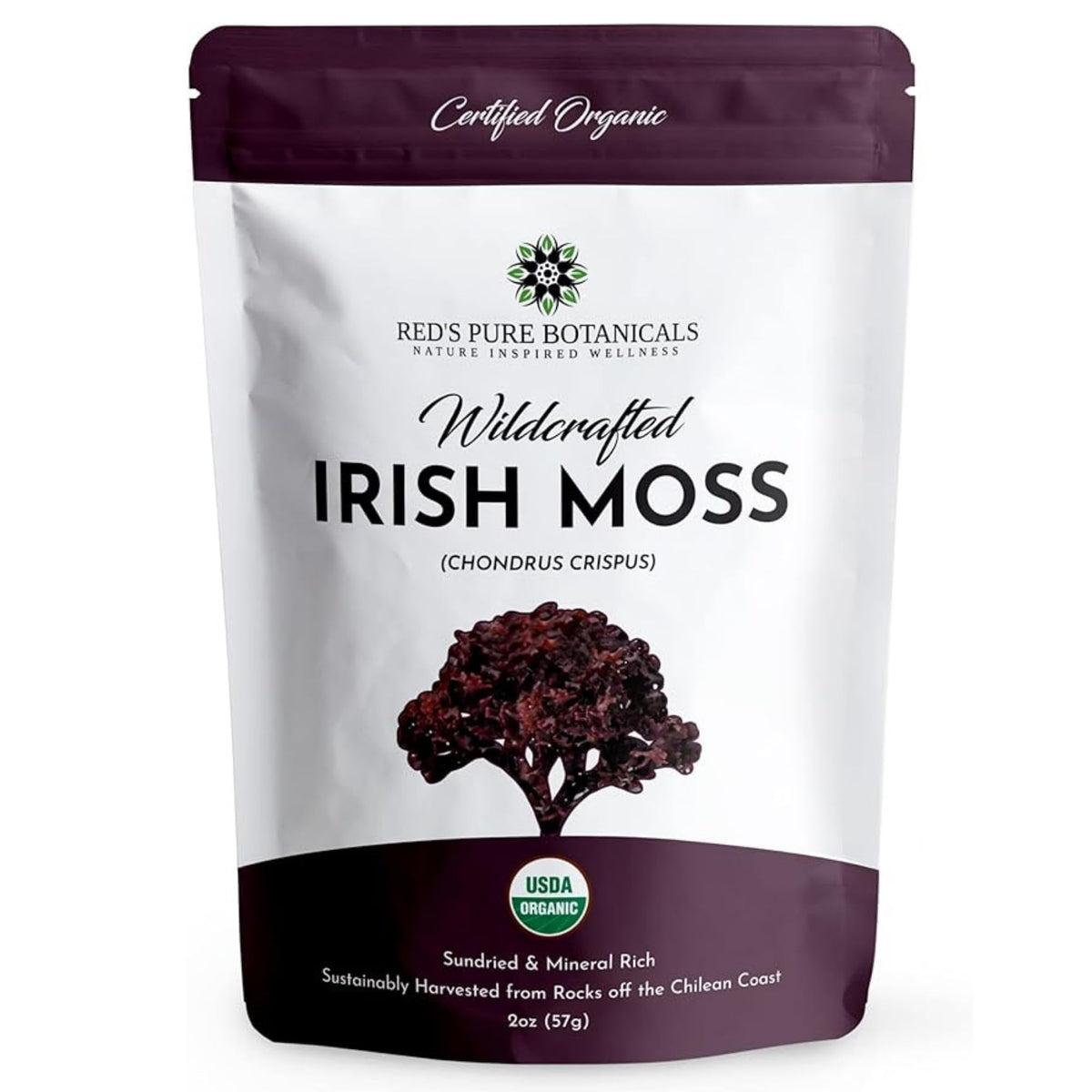 Irish Sea Moss Bio de Red's Pure Botanicals, sachet de 59g