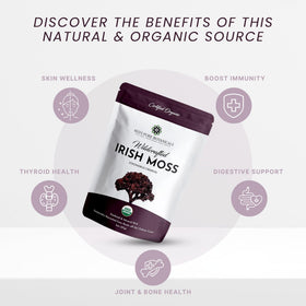 Irish Sea Moss Bio, vue arrière du sachet
