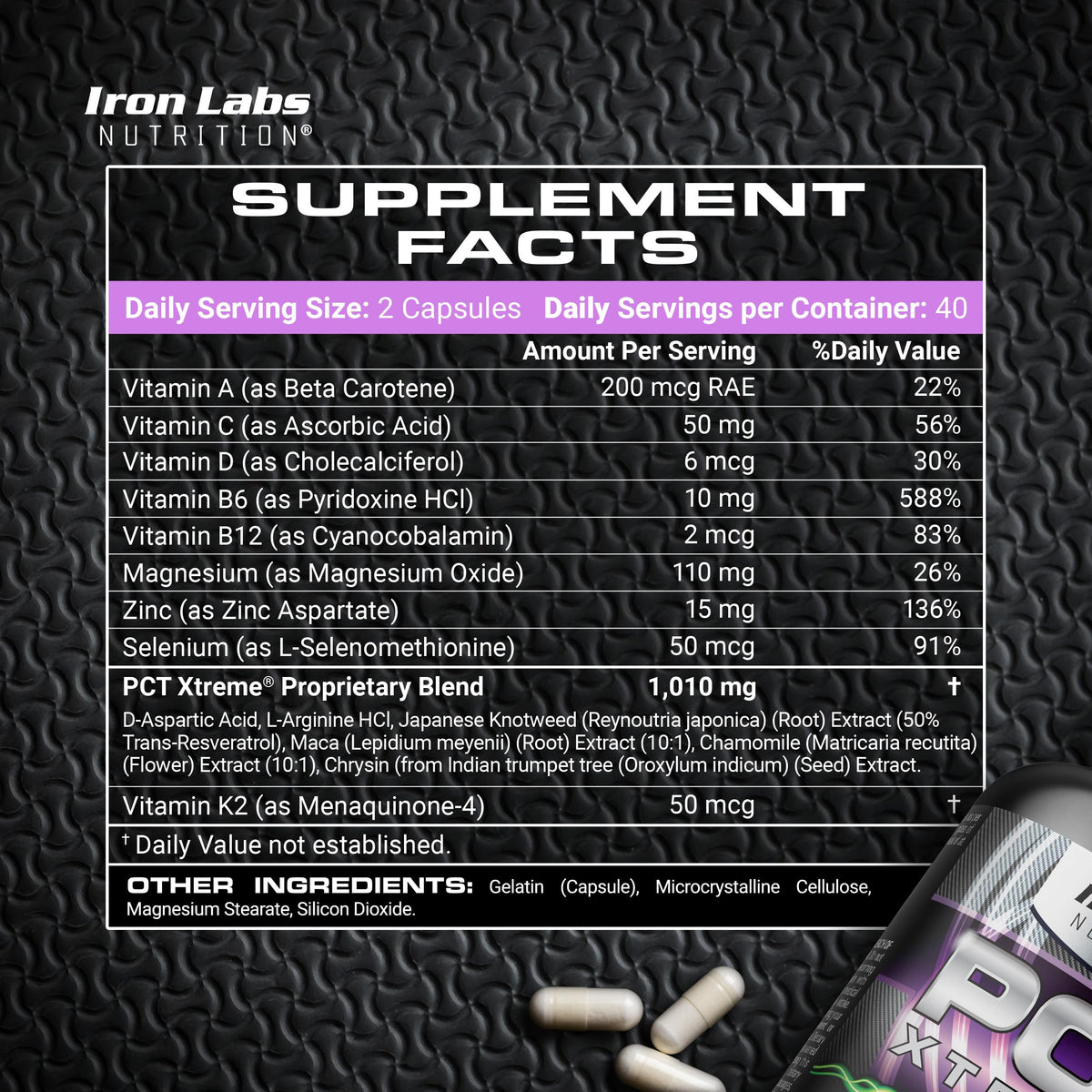 Iron Labs Nutrition PCT Xtreme boîte avec étiquette