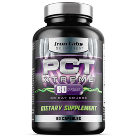 Iron Labs Nutrition PCT Xtreme capsules dans un verre