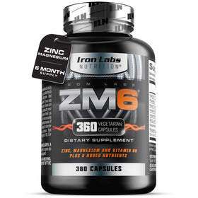 Iron Labs Nutrition ZM6 Complément Zinc et Magnésium 360 Capsules avant