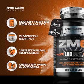 Iron Labs ZM6 Zinc et Magnésium sur un fond neutre
