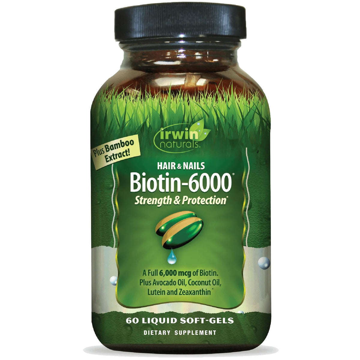 Irwin Naturals Biotin-6000 60 gélules avant