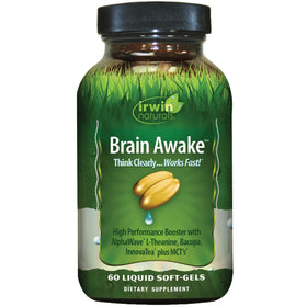 Irwin Naturals Brain Awake 281g vue de face avec étiquette