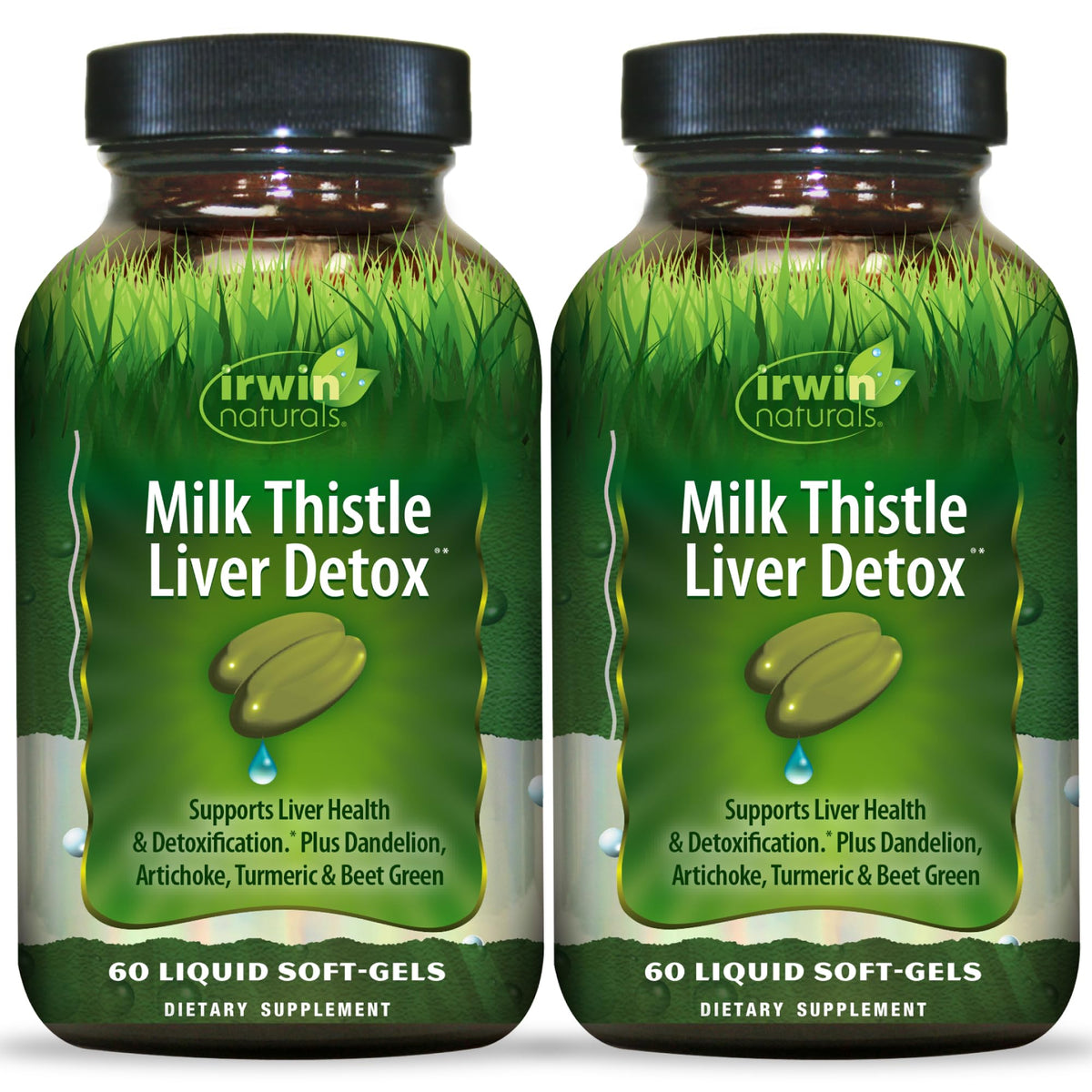 Irwin Naturals Chardon-Marie 60 gélules liquides vue avant