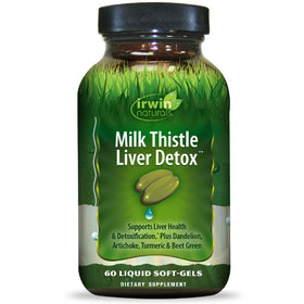 Irwin Naturals Chardon-Marie 60 gélules liquides vue de face