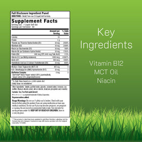 Irwin Naturals Complexe B Avancé 272g - étiquette avec ingrédients