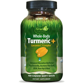 Irwin Naturals Curcuma Bien-Être 60 gélules, vue avant du flacon