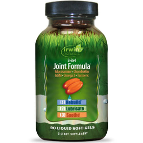 Irwin Naturals Formule Articulaire 3-en-1 90 gélules molles vue de face