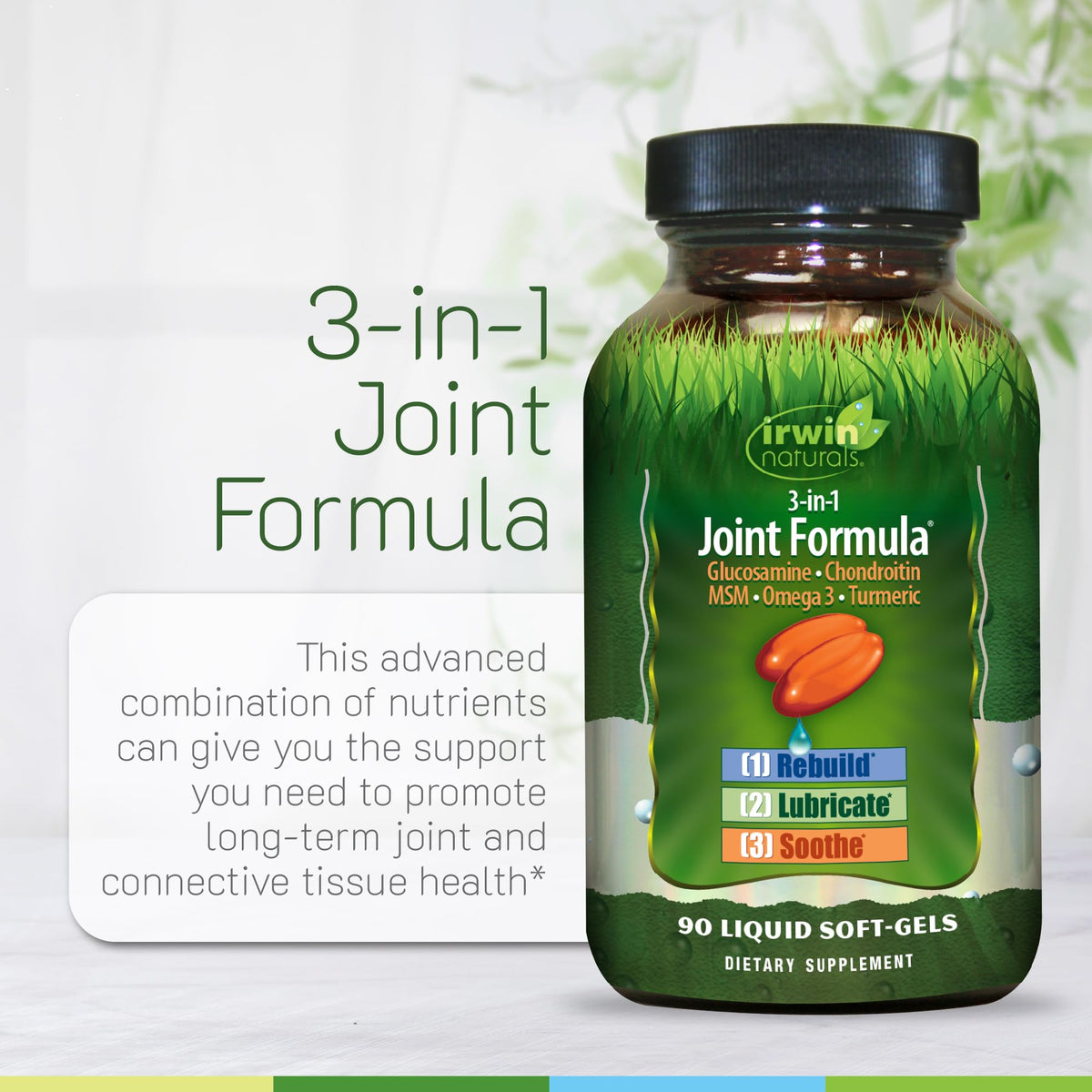 Irwin Naturals Formule Articulaire 3-en-1 gélules en gros plan