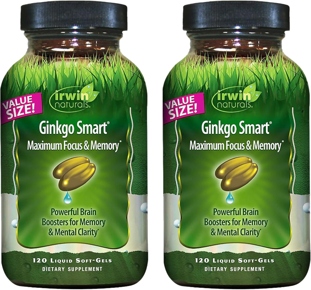 Irwin Naturals Ginkgo Biloba 120 gélules vue avant du produit