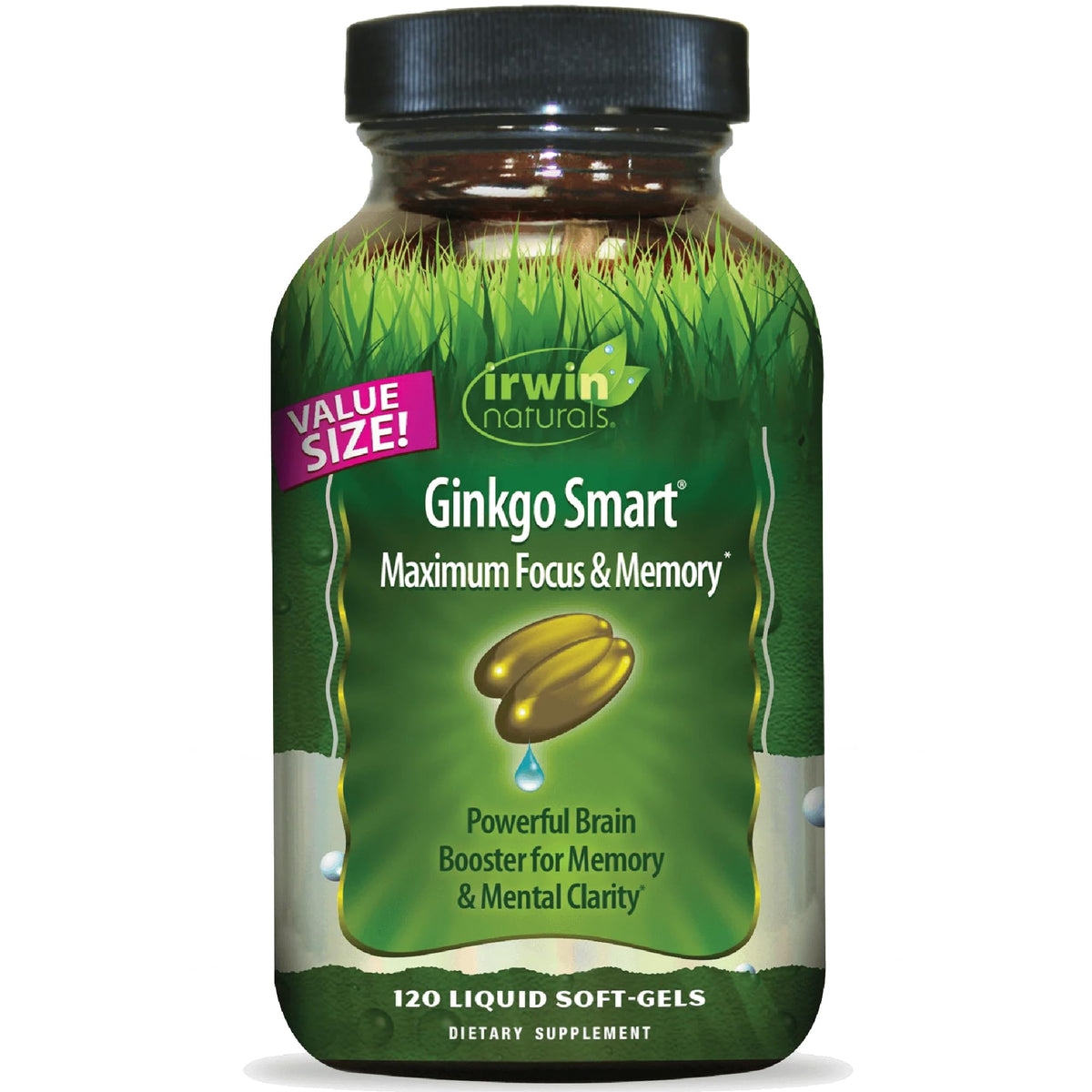Irwin Naturals Ginkgo Biloba 120 gélules vue de face
