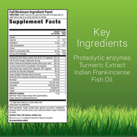 Irwin Naturals Inflamma-Less 80 gélules, étiquette détaillée