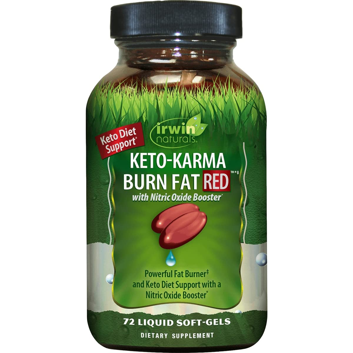 Irwin Naturals Keto-Karma huile MCT 72 gélules liquides vue de face
