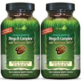 Irwin Naturals Mega B-Complex 550g avant de l'emballage