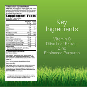 Irwin Naturals Mega Vita-C + Zinc gélules liquides, vue de côté