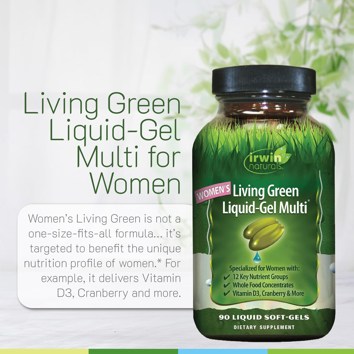Irwin Naturals Multivitamines Femmes flacon ouvert