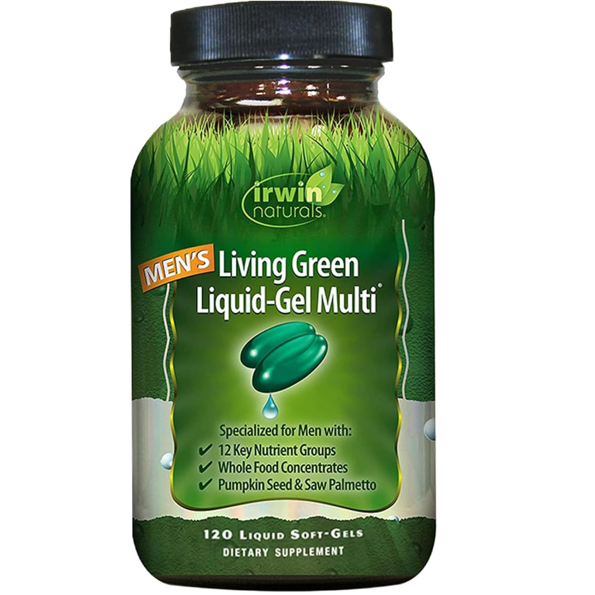 Irwin Naturals Multivitamines Hommes 120 gélules, vue de face