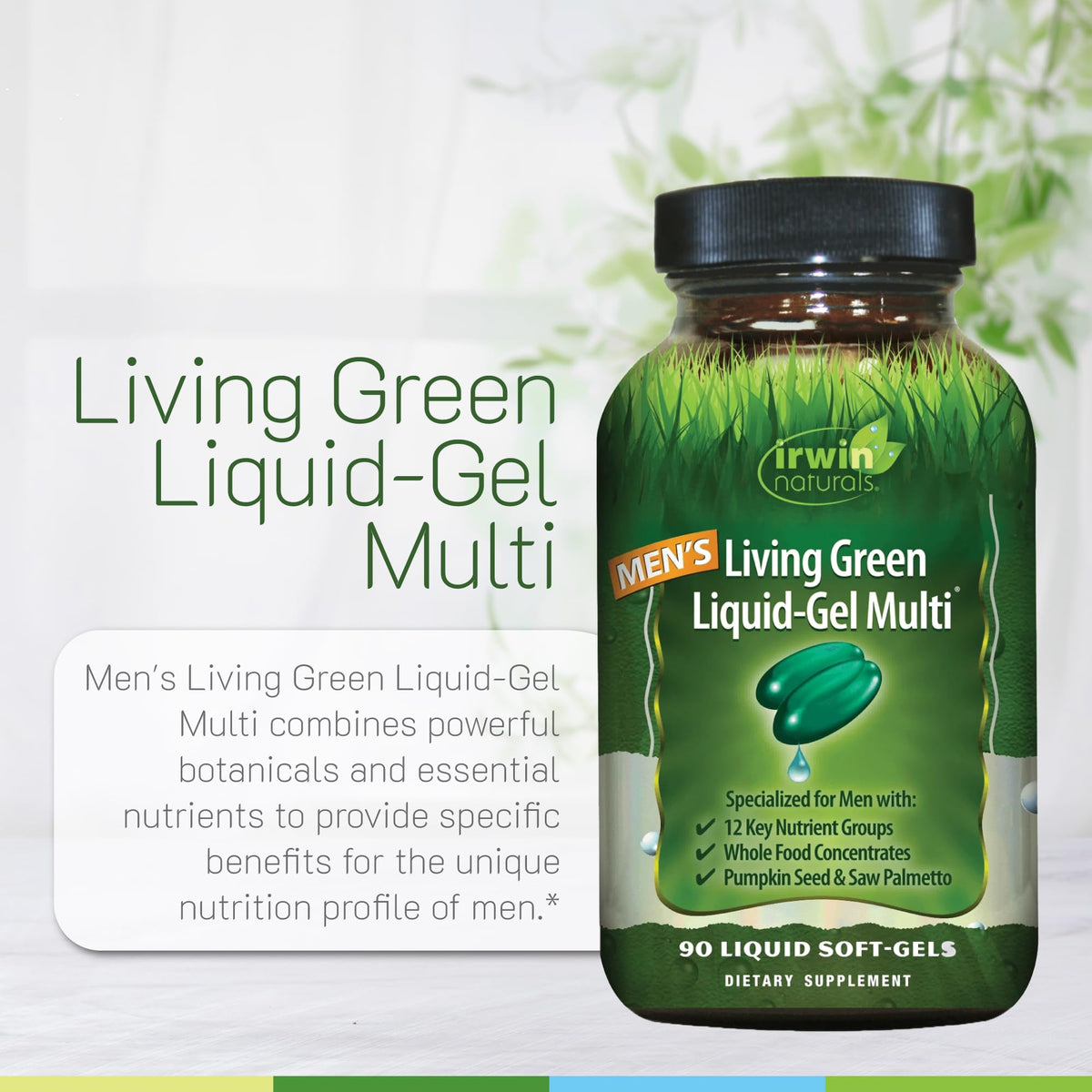 Irwin Naturals Multivitamines pour Hommes gélules en gros plan