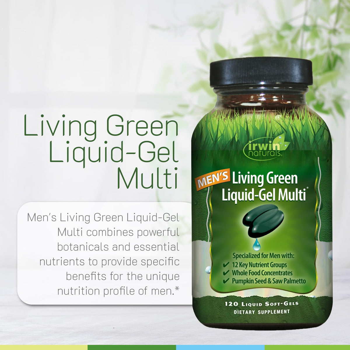 Irwin Naturals Multivitamines Quotidiennes Homme gélules molles ouverte