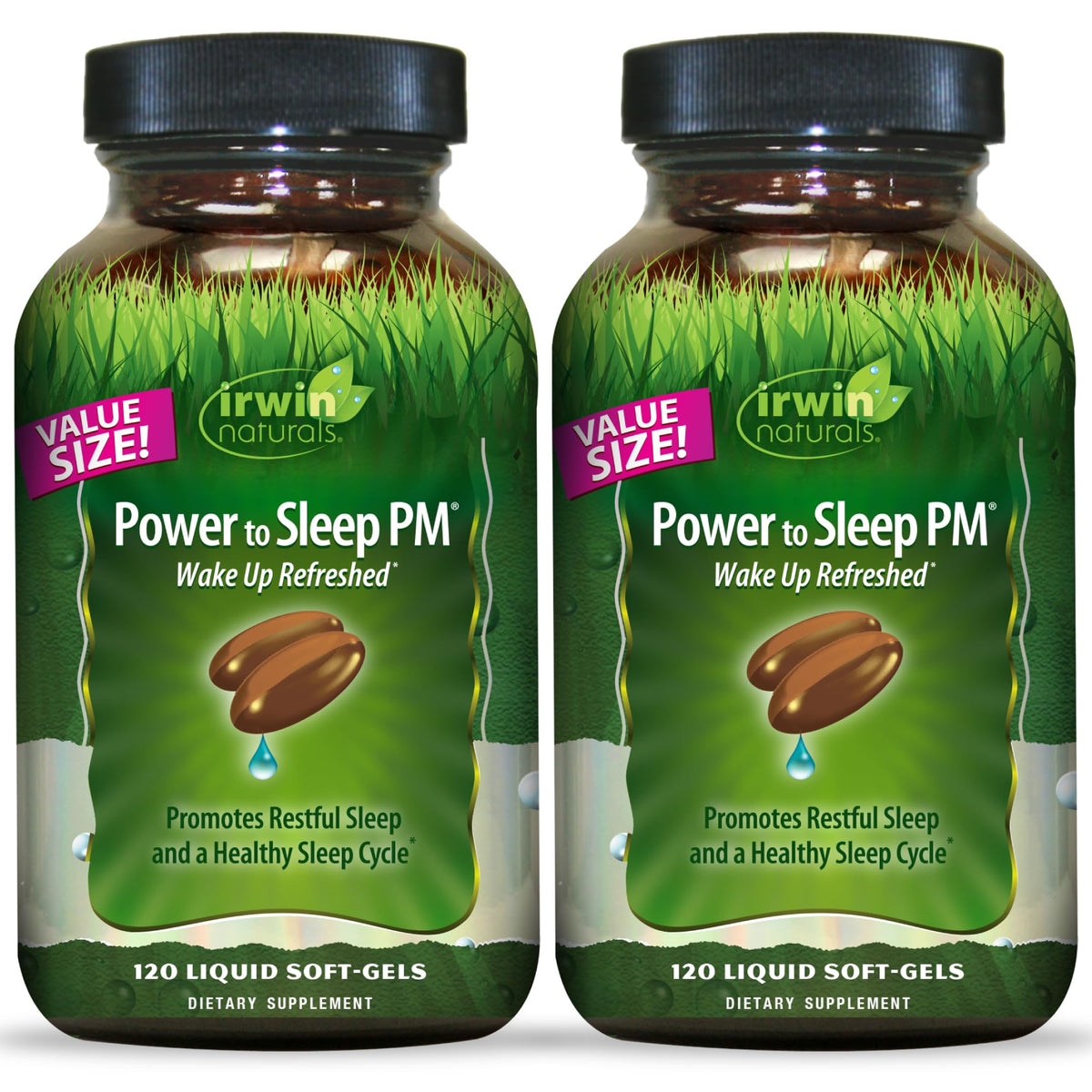 Irwin Naturals Power to Sleep PM 120 capsules vue avant