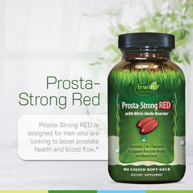 Irwin Naturals Prosta-Strong RED 80 Softgels à l'intérieur d'une main