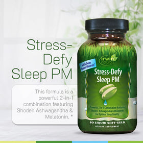 Irwin Naturals Sommeil PM gélules sur fond blanc