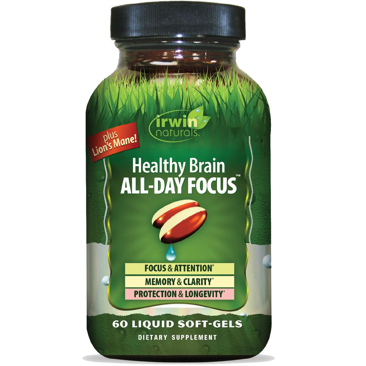 Irwin Naturals Soutien Cognitif Nootropique 60 gélules molles vue avant