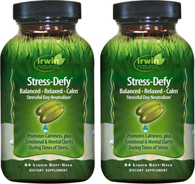 Irwin Naturals Stress-Defy 2 Pack gélules liquides avant