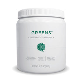 Isagenix Moringa Greens 372g devant avec étiquette