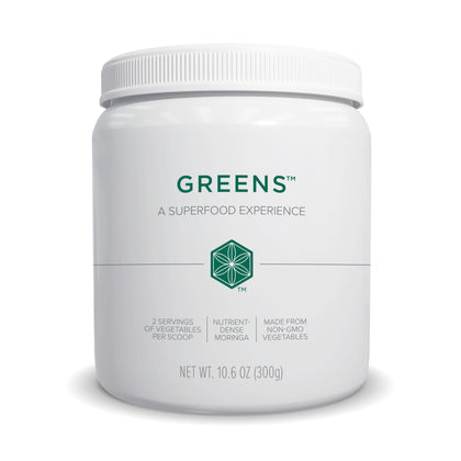 Isagenix Moringa Greens 372g devant avec étiquette