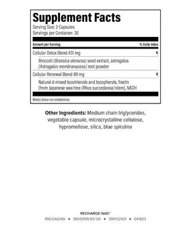 Isagenix Recharge NAD capsules à l'intérieur de la boîte