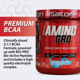 iSatori Amino-GRO BCAA Poudre dans un environnement de gym