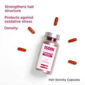 ISDIN Lambdapil 60 capsules avec un verre d'eau