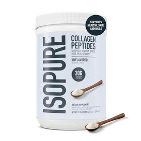Isopure Poudre de Collagène 20g en poudre sur une cuillère