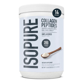 Isopure Poudre de Collagène 20g vue avant avec emballage