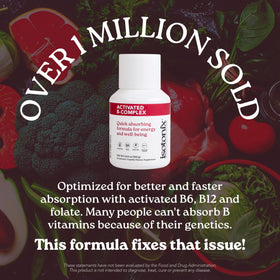 Isotonix B Complex Vegan emballage arrière avec informations nutritionnelles
