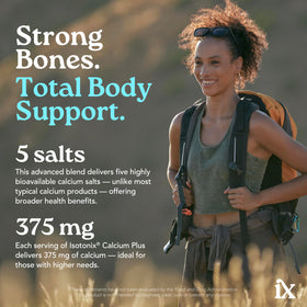 Isotonix Calcium Plus powder in a glass of water