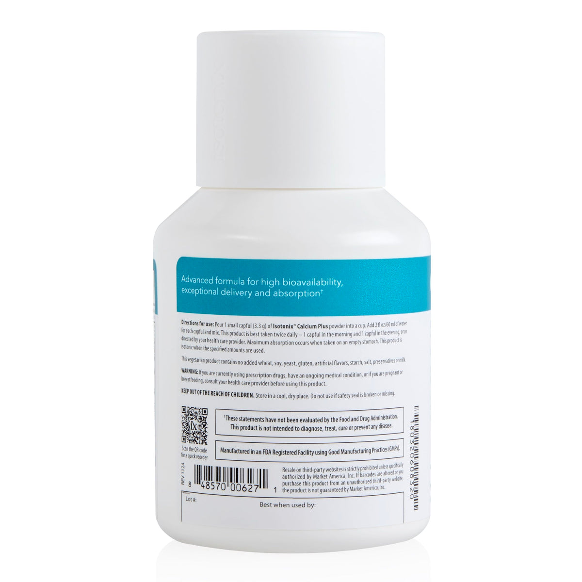 Isotonix Calcium Plus with a measuring spoon
