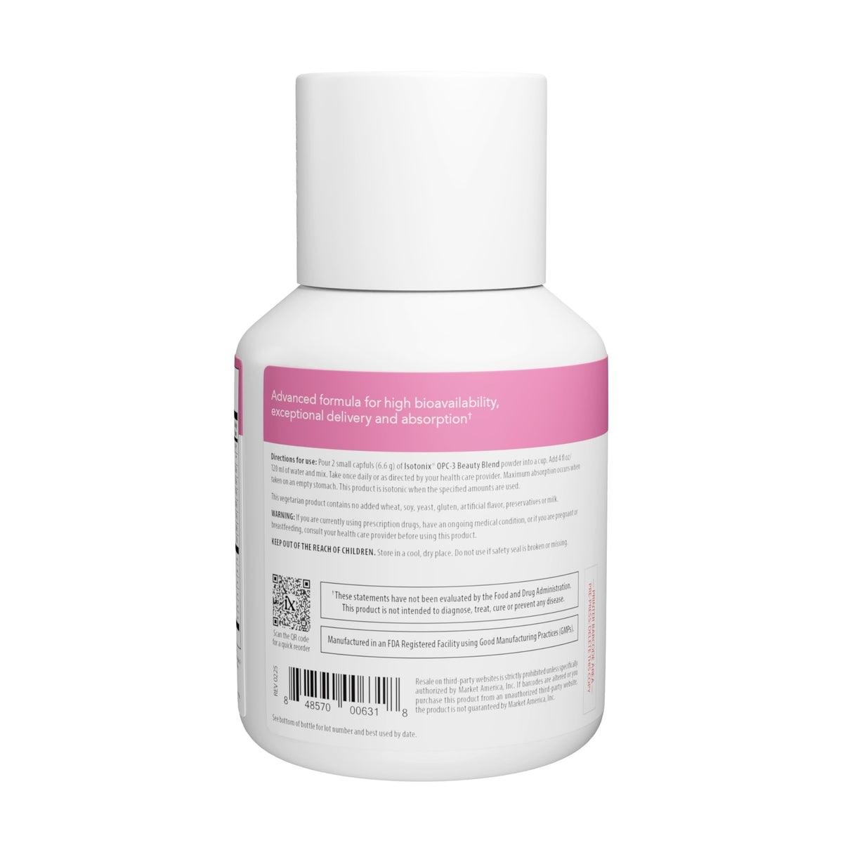 Isotonix OPC-3 Beauty Blend contenant avec 45 portions mentionnées