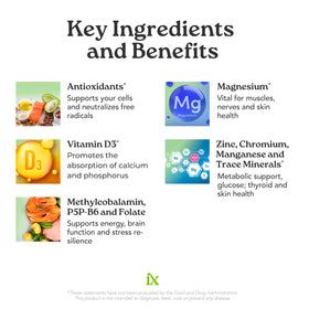 Isotonix Poudre Multivitaminée Sans Fer, étiquette avec informations nutritionnelles