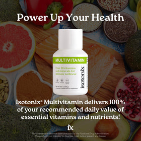 Isotonix Poudre Multivitaminée Sans Fer, vue arrière avec ingrédients
