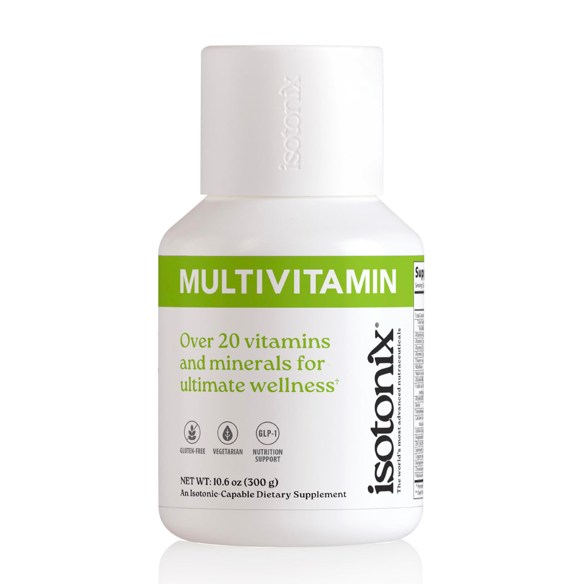 Isotonix Poudre Multivitaminée Sans Fer, vue avant du produit