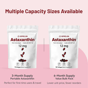 Isprelon Astaxanthin 12mg étiquette du produit