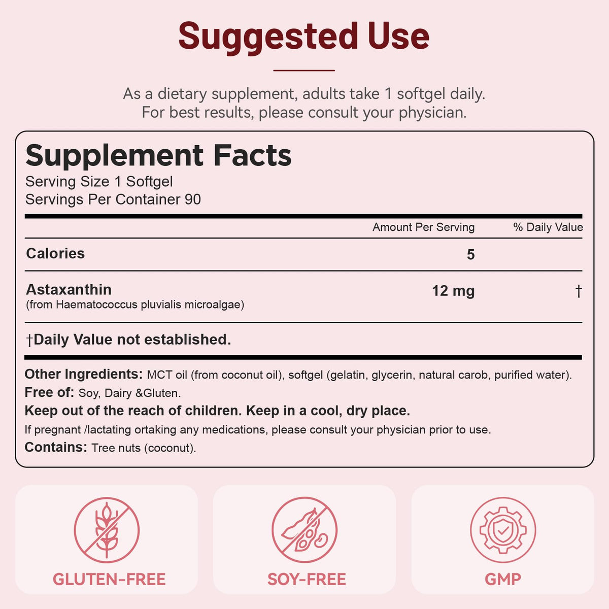 Isprelon Astaxanthin 12mg gélules avec mesures de qualité