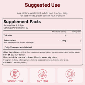 Isprelon Astaxanthin 12mg gélules avec mesures de qualité