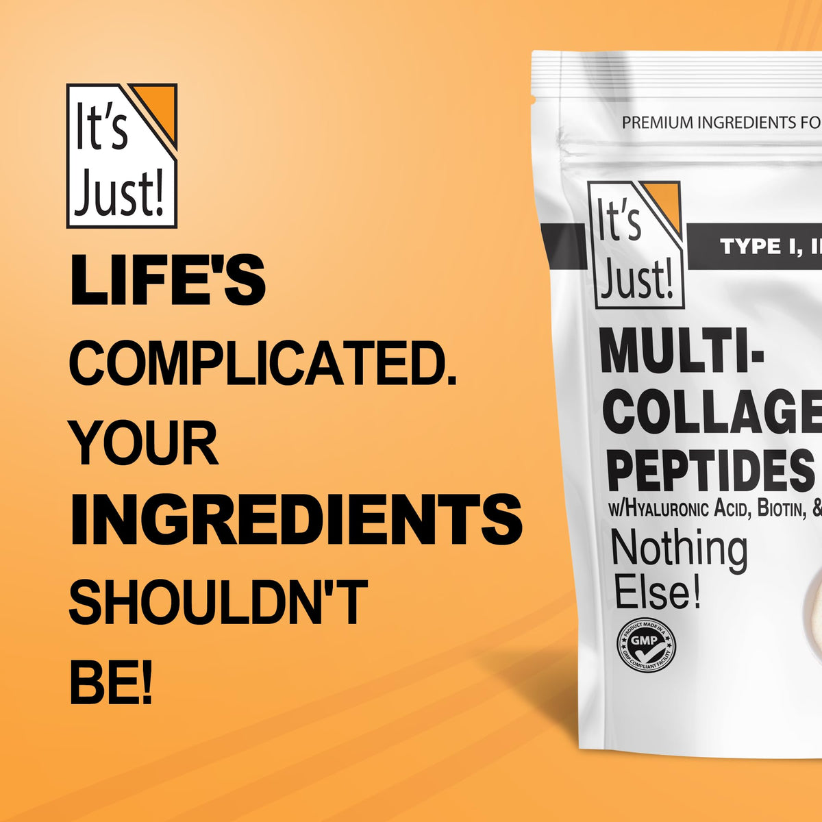 It's Just! Multi Collagen Peptides 590g avec cuillère doseuse