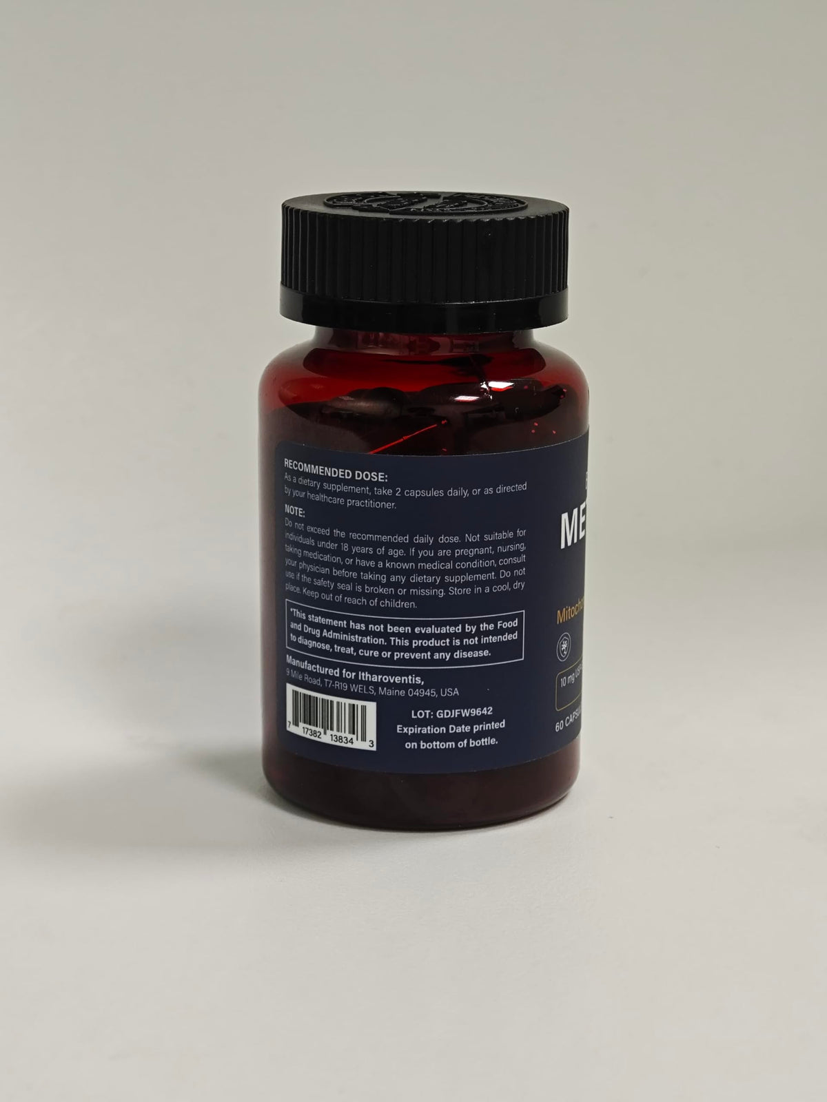Itharoventis Methylene Blue Capsules avec un carnet de notes