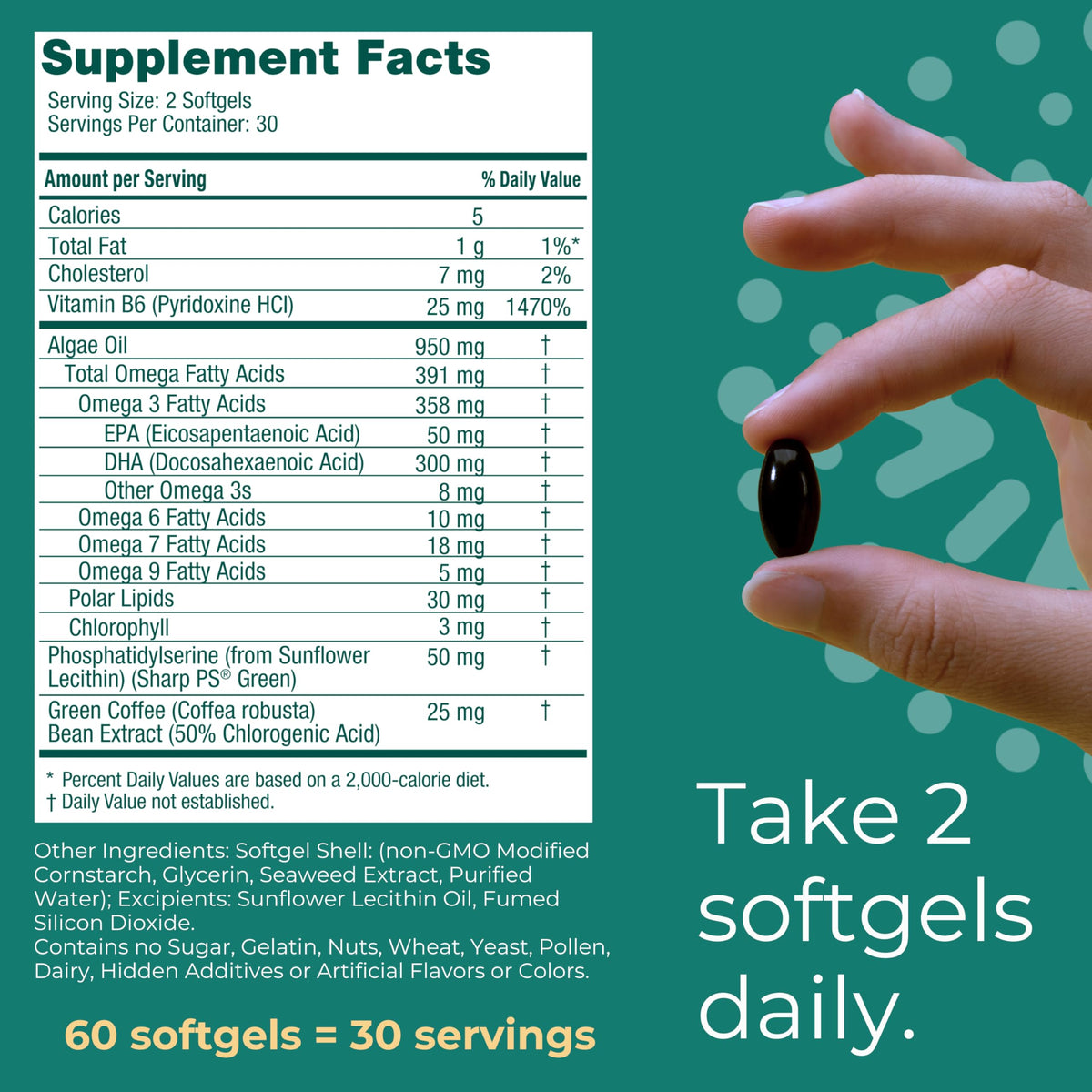 Iwi Brain Omega-3 vue arrière de l'emballage